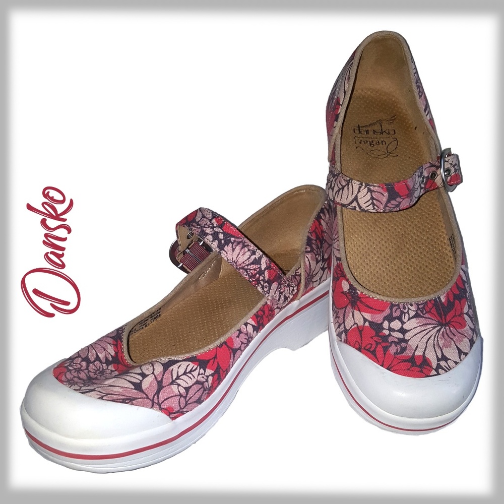 DANSKO Vegan Floral Tennies - 39 or 8 1/2 US